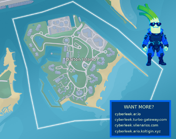 Claimed map detail circulated online, labelled Dalton Island with embedded Cyberleek promotional text; not authenticated by Rockstar